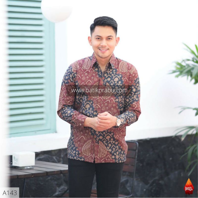 Batik pasangan couple sarimbit pria &amp; wanita batik bahan katun size reguler prg maron