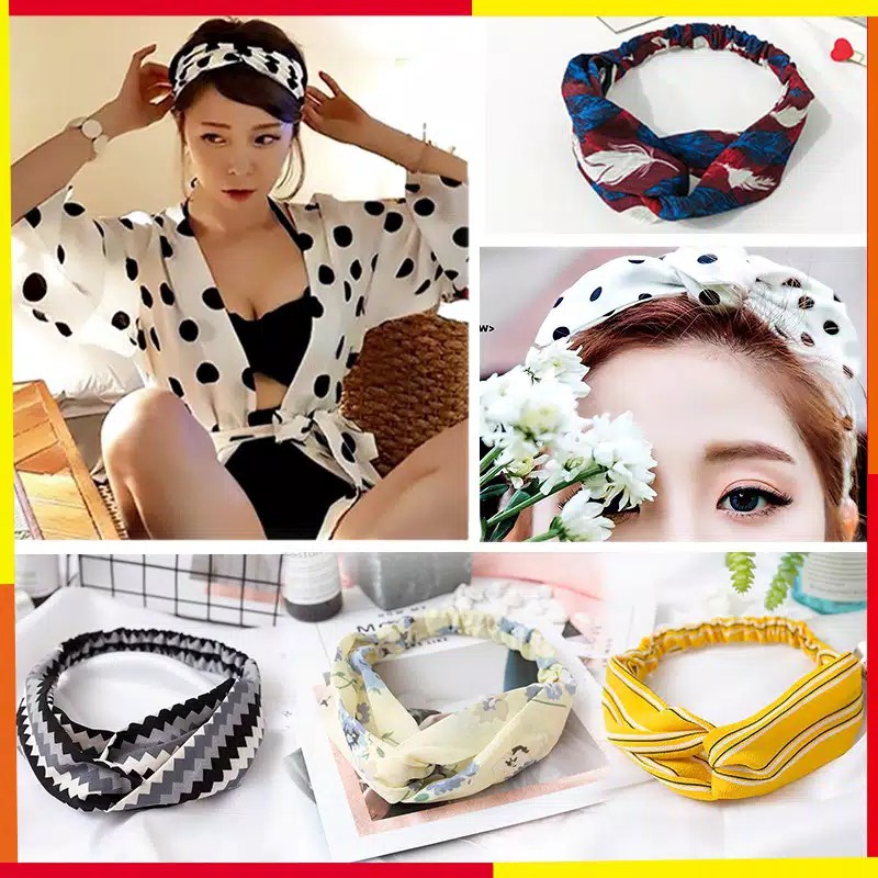 Hair Accessories MF3 Bando Rambut Ala Korea / Bandana Korea / Headband Bando.korea