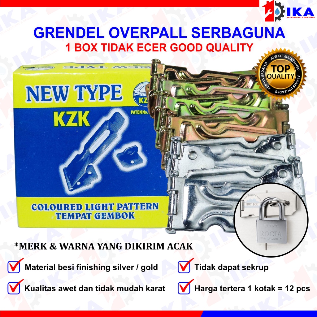 Overpal Gembok - Grendel Overpal No3(8CM), N0 4(7cm), No 5(6cm) KD177 4.8