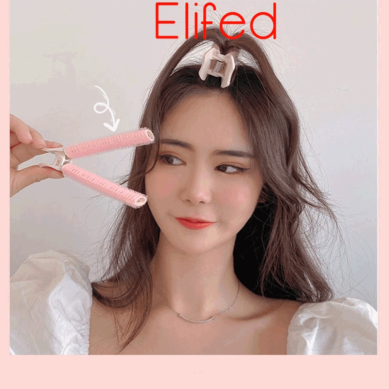 2 pcs Fashion Wanita Gelombang Gaya Rambut Keriting Tongkat Warna Solid Klip Rambut Aksesoris Rambut Gaya Korea Hairgrips Hiasan Kepala Jepit Rambut