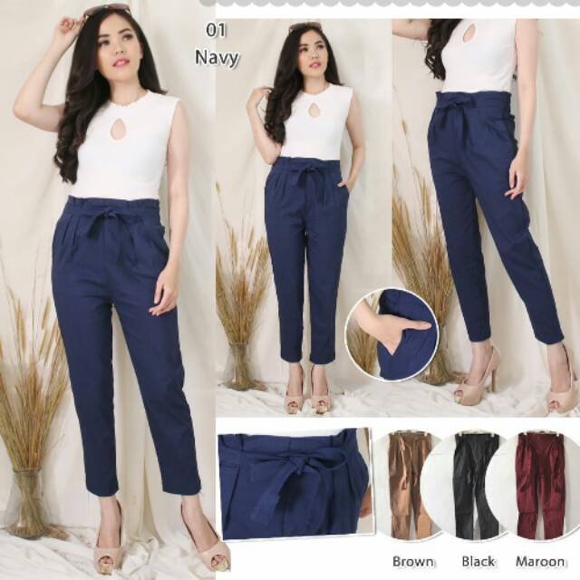 Celana Wanita Strecth Twill Tebal