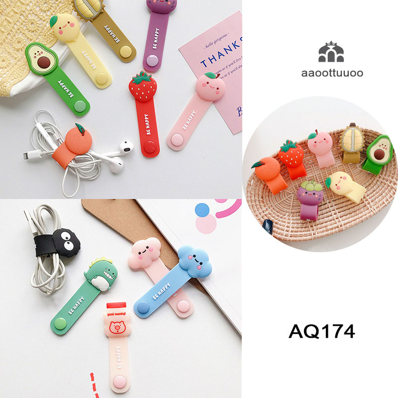 【TERSEDIA &amp; COD】Cute Fruit Flower Cable Winder Cable Organizer Winder Wire Protector Marker Holder Cover