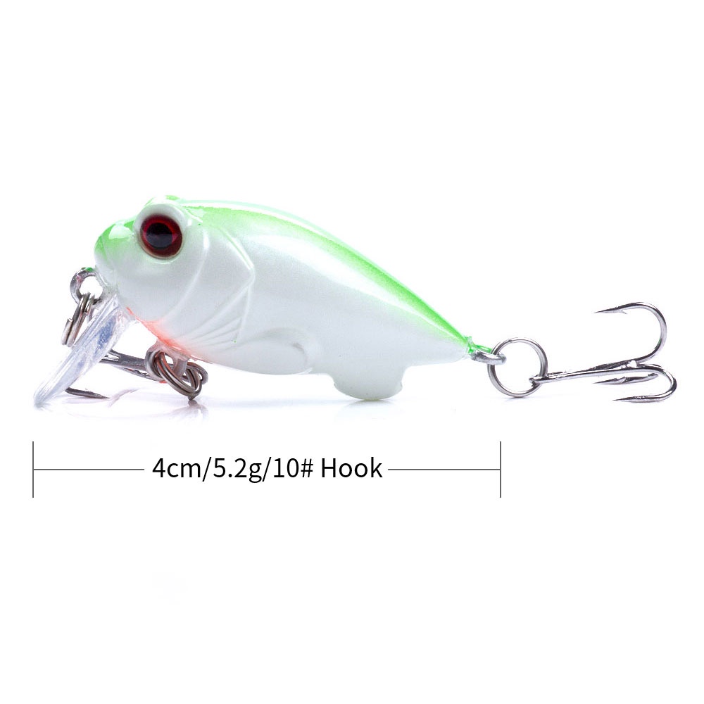 HENGJIA 6PCS Fishing Lure wobbler Mini Topwater Crankbait 4cm 5.2g Artificial Hard Bait Floating Fishing Lures bass