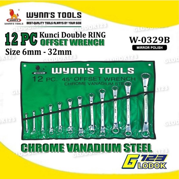 Kunci Ring Pas Set Offset Wrench Chrome Vanadium CRV Quality Original