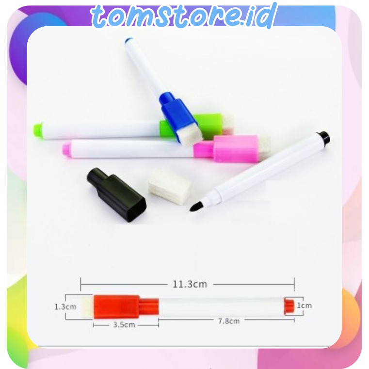 

TOMSTORE.ID S001 SPIDOL MINI KECIL UNTUK WIPE & CLEAN WHITE BOARD BISA DI HAPUS + PENGHAPUS