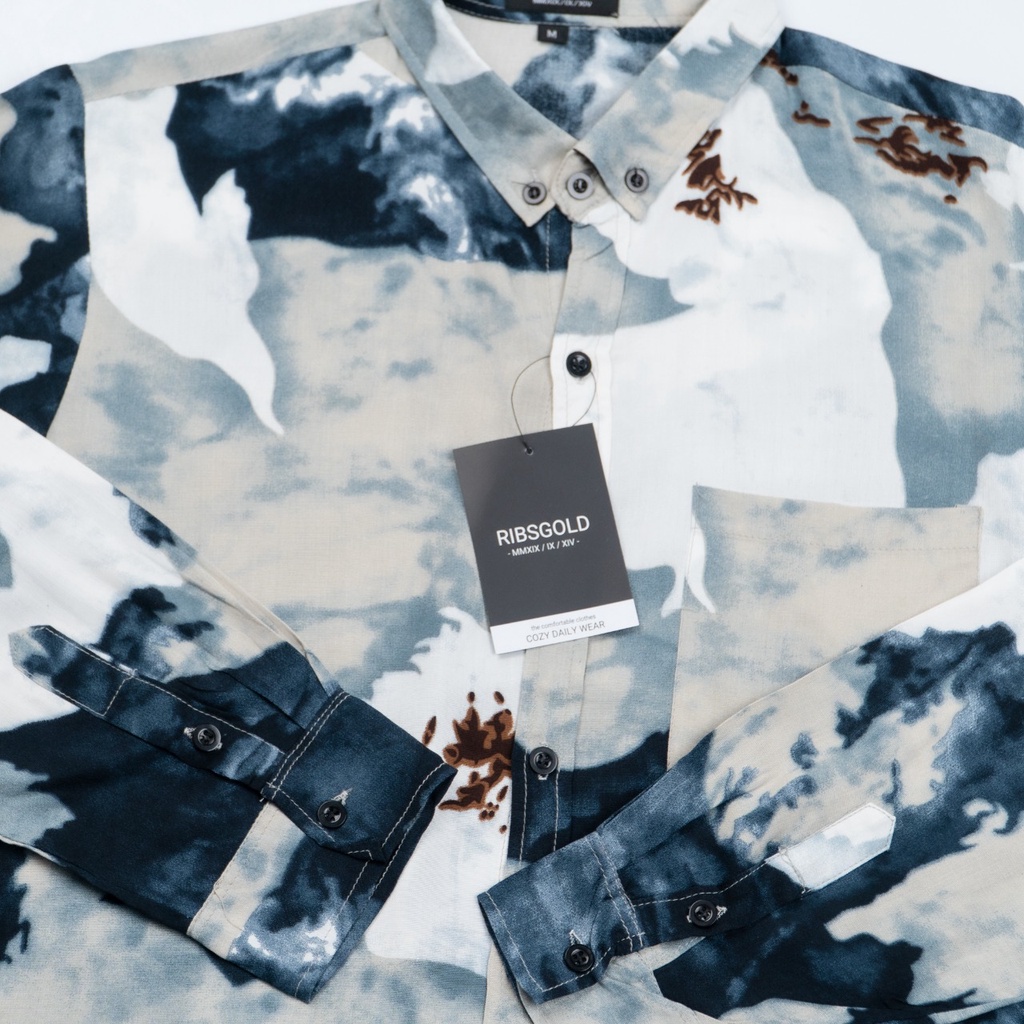 Kemeja Long Marble Ribsgold