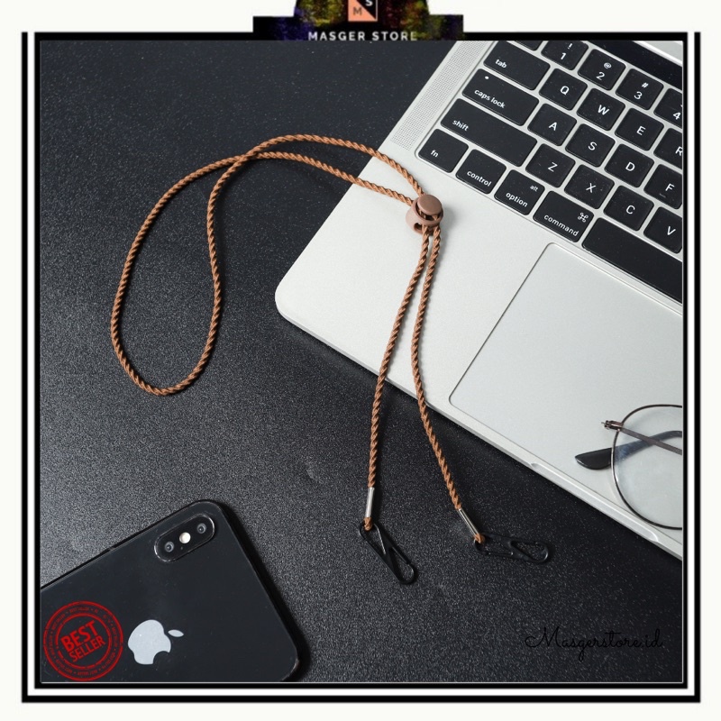 Kalung Masker Hijab 2in1 Strap Masker Elastis Stretchy Tali masker Kalung Strap Mask Hijab Strap Mask Premium-Ulir Stretch Peanut