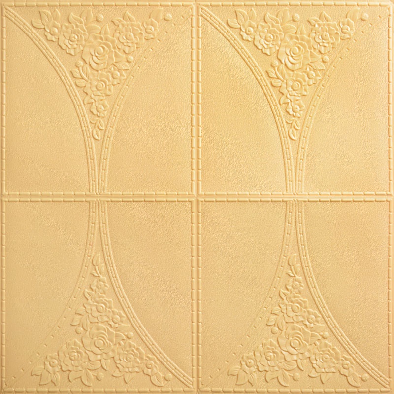 [COD] Wallpaper Stiker Dinding 3D FOAM Timbul High Quality  Bunga Mawar Putih CLASSIC BRICK Best Seller SPEEDS-CREAM 70*70CM