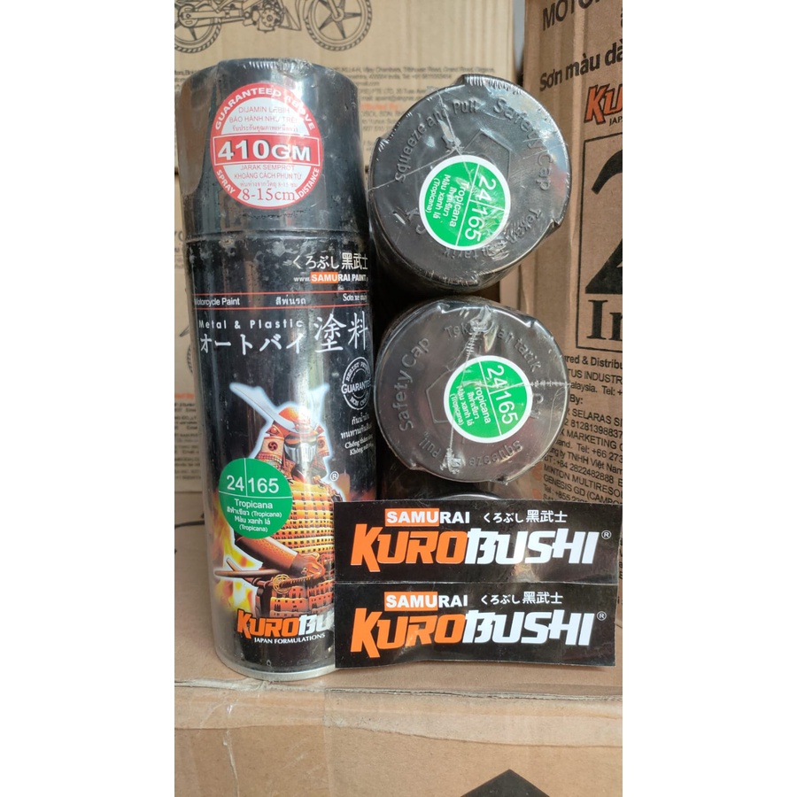 cat semprot samurai kurobushi pilok pilox samurai tropicana 165 400ml hijau glossy hijau tua mengkilap