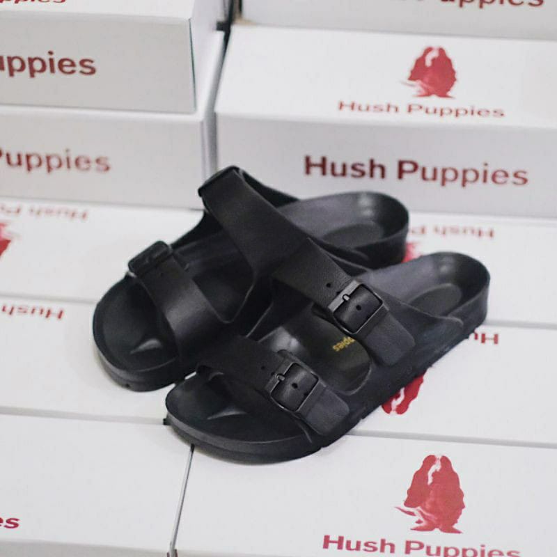 Sandal Slipon Sandal Pria Strap Sendal premium Hush Puppies Polos Terbaru Versi Korea dari mode trendi yang cocok untuk semua, kasual, nyaman, non-slip, seret pria baru di rumah