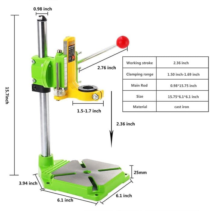 ZKLabs Electric Power Drill Press Stand Table Clam For Drill Workbench