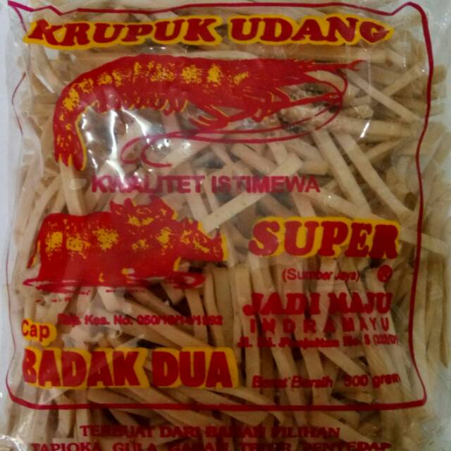 

Krupuk Udang super "Badak Dua" ( stick)