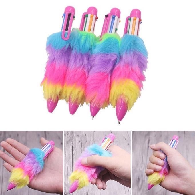

Gel Pen Ballpoint Colorful Plush Menulis Sekolah Kantor Alat Tulis