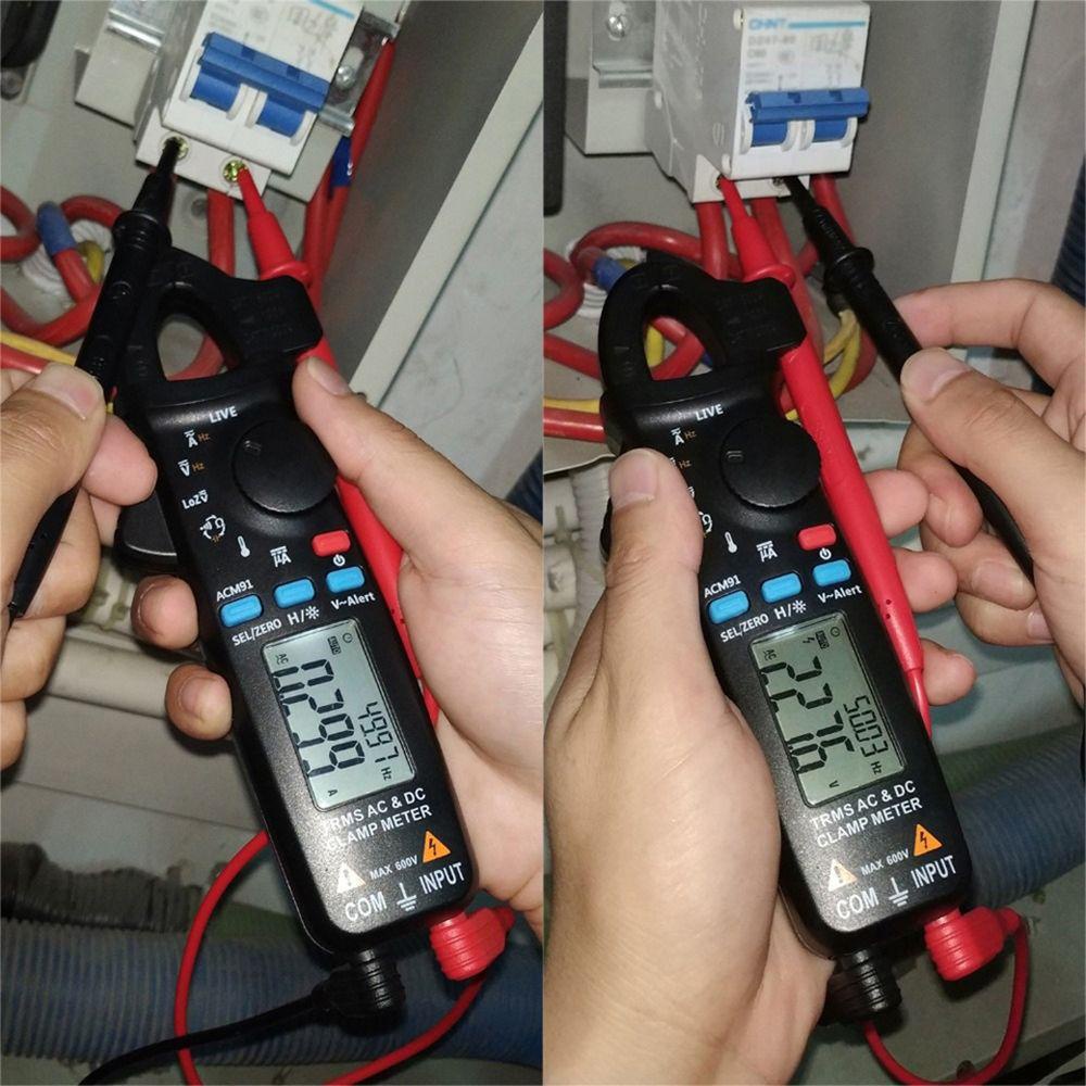 Nanas Digital Clamp Meter Perbaikan Mobil 1mA Presisi Tinggi Arus Volt Temp Kapasitor Ohm Hz Tester Ammeter