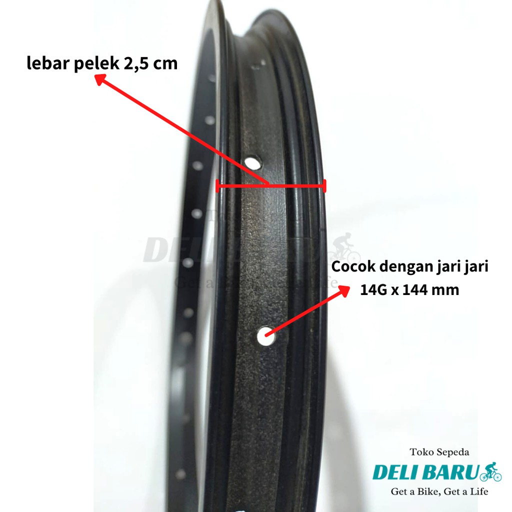 Rims Alloy Velg 16 murni lingkar pelek lubang 20 sepeda anak BMX lipat