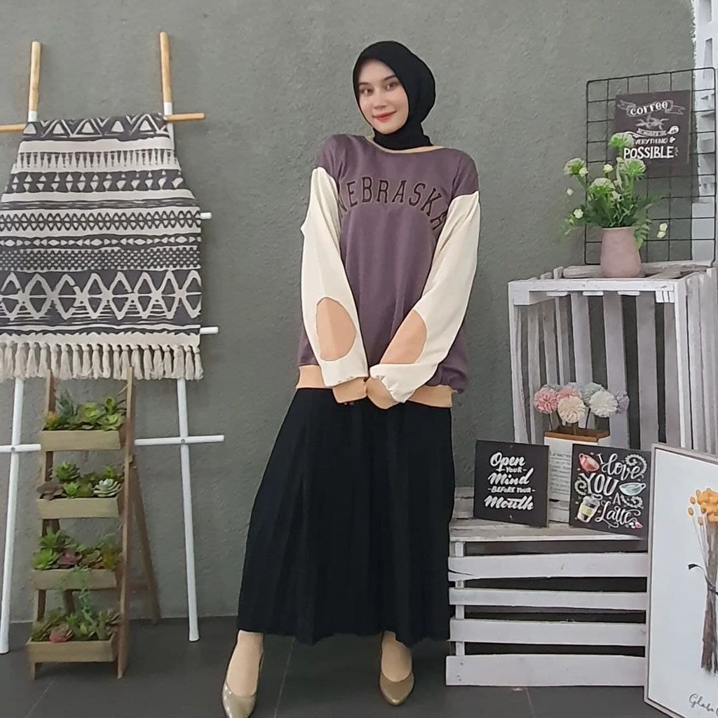 Nara Grosir - Nebraska XXL Sweater l Fashion Pria dan Wanita l 2 Varian Warna