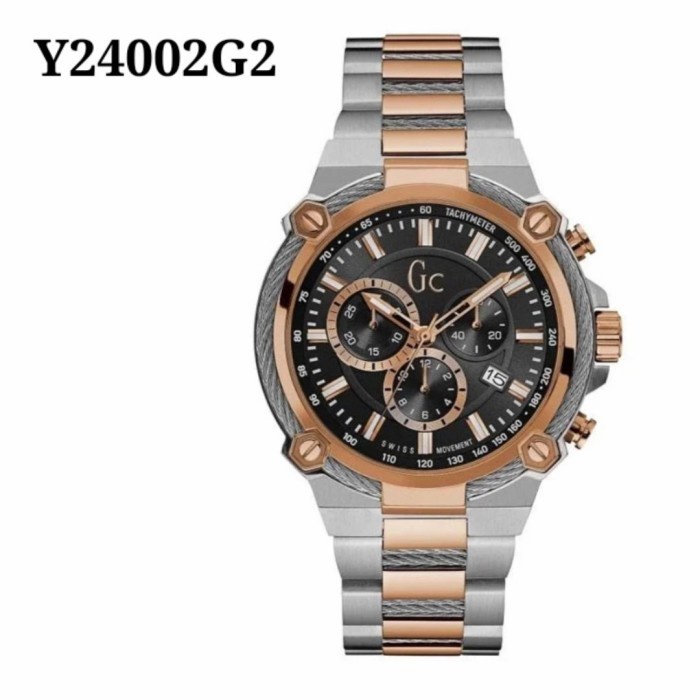 Jam Tangan Pria Merk GC Original All Stainless Steel Tipe : Y24002G2