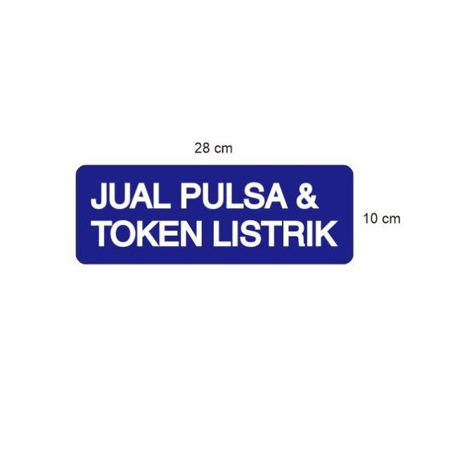 

Stiker Vinyl Jualan Pulsa Kuota Token Listrik Warung Toko Informasi