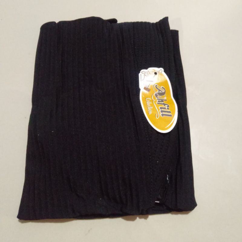 (Ori Ahfill)•Sazkia Plisket•Jilbab Instan Jersey Balon Plisket Rempel-Hitam