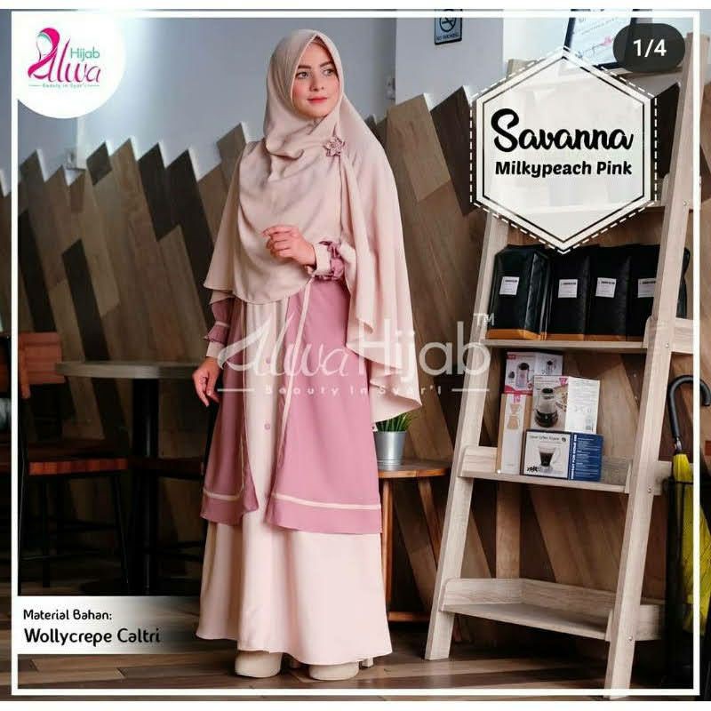 PRELOVED ALWAHIJAB GAMIS SAVANNA ORIGINAL ALWA HIJAB