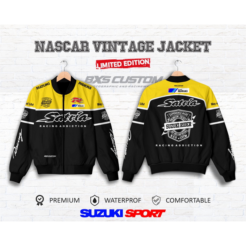 JAKET RACING TOURING TEAM SUZUKI SATRIA R HOODIE SUNMORI JAKET TOURING
