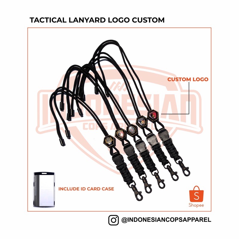 

Legacy_icops Tactical Lanyard Custom Logo/Instansi - Kalung Id Card - Id card holder