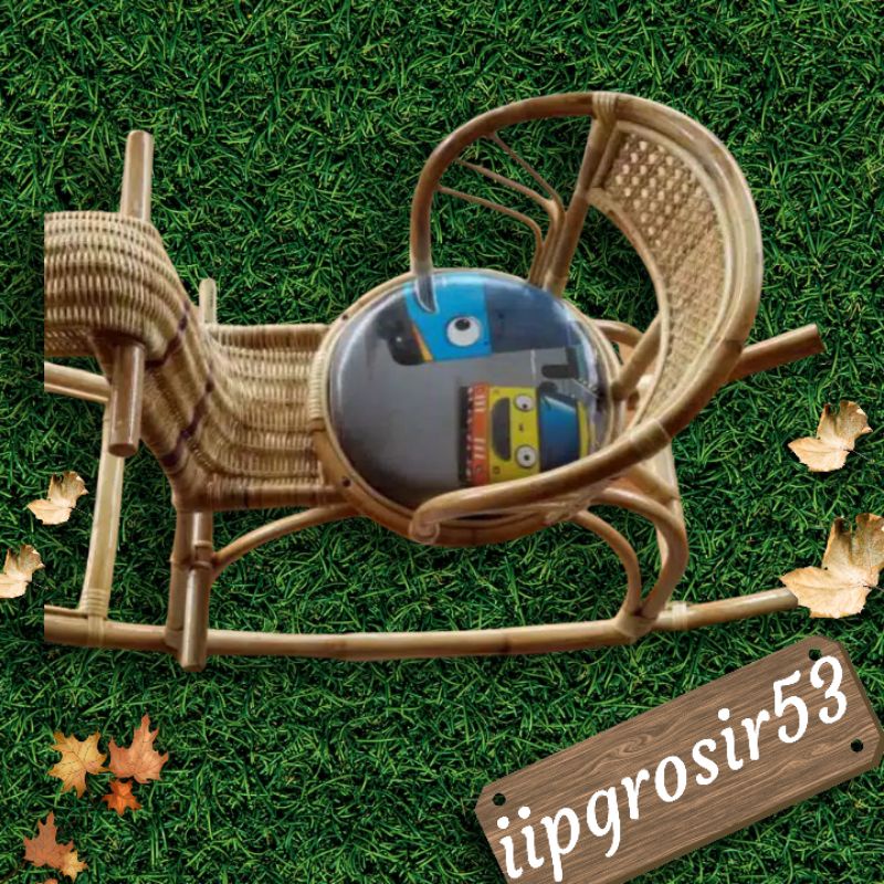 kursi anak rotan/ kursi kuda anak rotan/kursi goyang buat anak