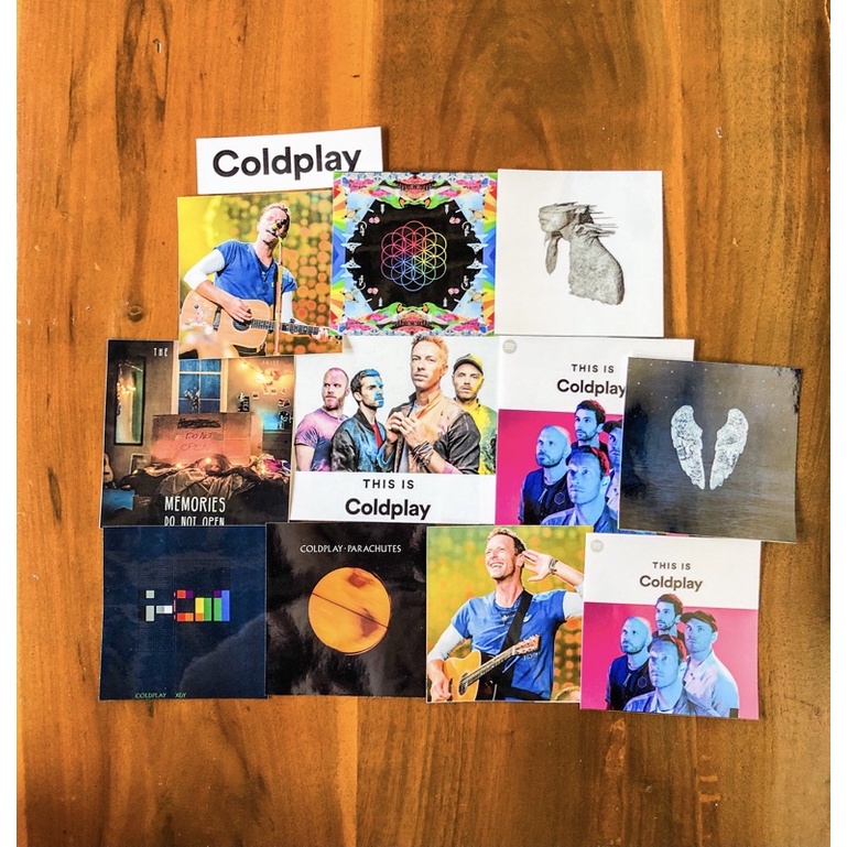 stiker pack sticker coldplay band barat populer skin laptop hp case helm dll lemari