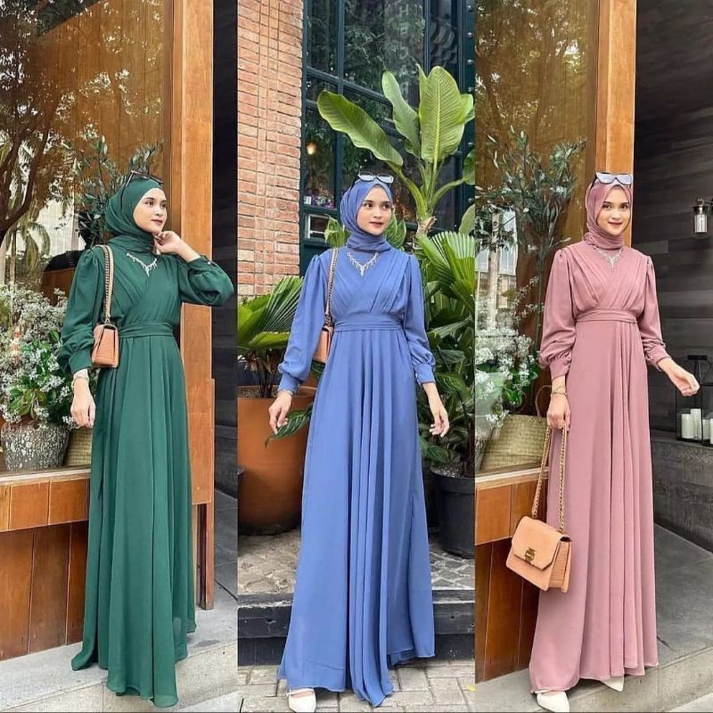 GAUDY MAXY MATT CERUTY BABYDOLL BAJU GAMIS WANITA TERBARU 2022 TERKINI GAMIS WANITA TERBARU MEWAH