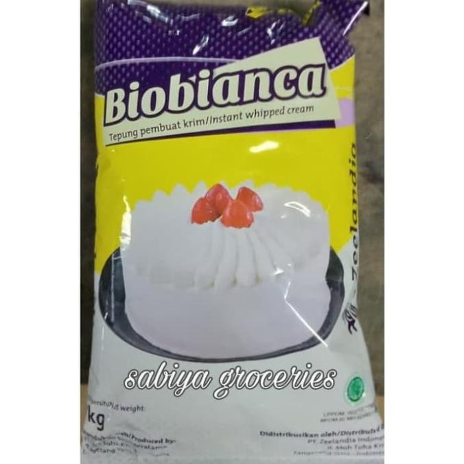 

(BISA COD) ZEELANDIA BIOBIANCA 1 kg WHIPPING CREAM INSTANT WHIPPY BUBUK