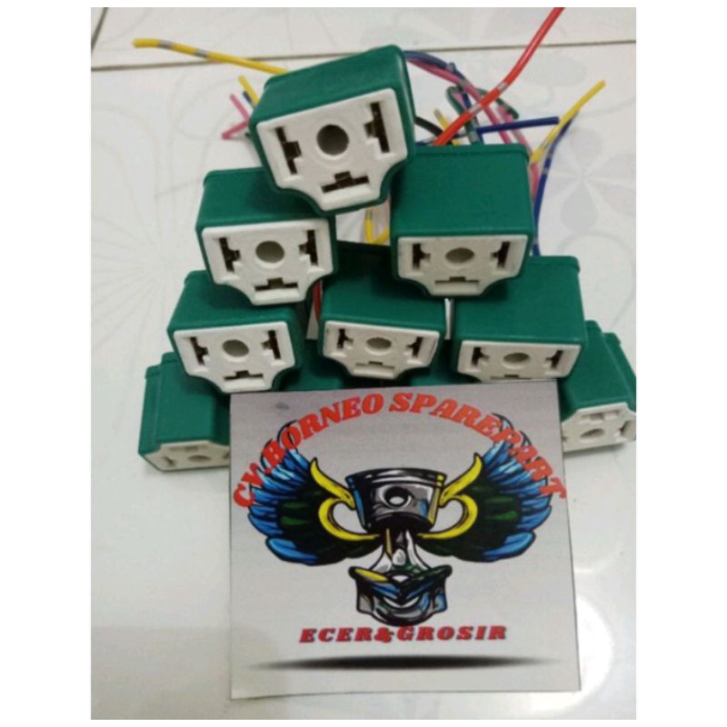SOCKET SOKET H4 FITING LAMPU FITTING LAMPU YAMAHA VIXION KRAMIK KABEL BINTIK JEPANG ORIGINAL