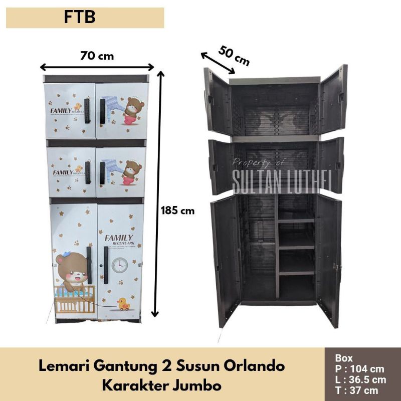 Lemari pakaian susun ORLANDO JUMBO, Lemari plastik