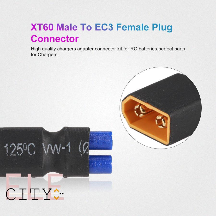 EC3 to XT60 Female Male Plug Adapter Connector for RC Battery Charger ESC