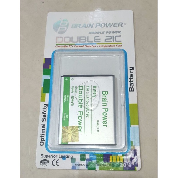 Double Power Battery Batere Batre Baterai Brain Power Lenovo A526 A590 A750 A300 A529 BL192 BL 192