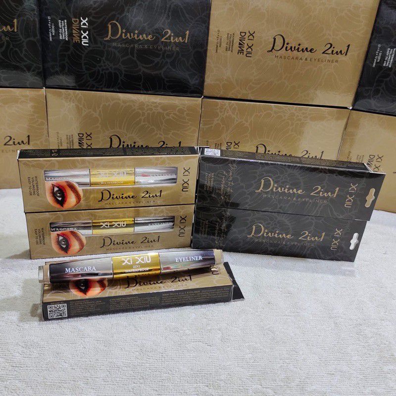 MASKARA XI XIU DIVINE 2 IN 1 WATERPROOF/XI XIU DIVINE MASCARA & EYELINER 2 in 1