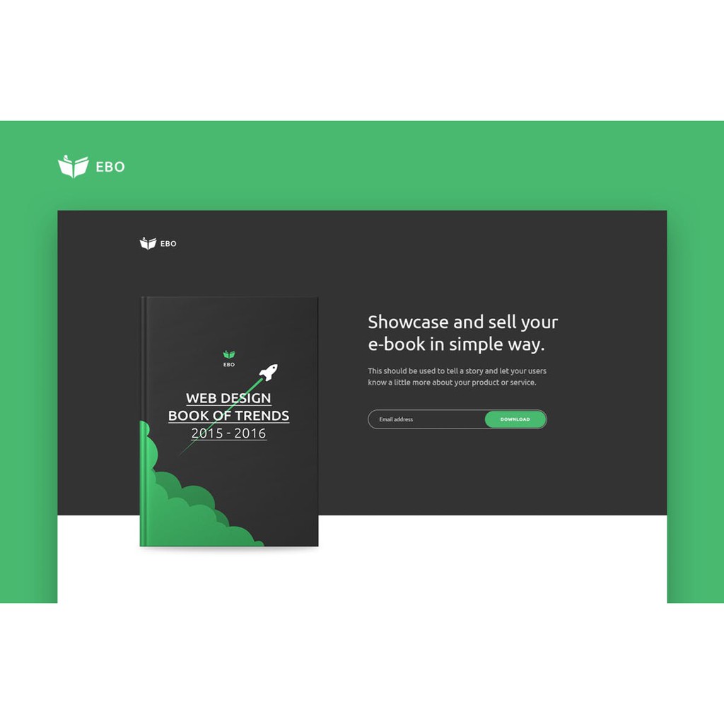 Landing HTML Page - Ebo Ebook Landing HTML Page HTML Template
