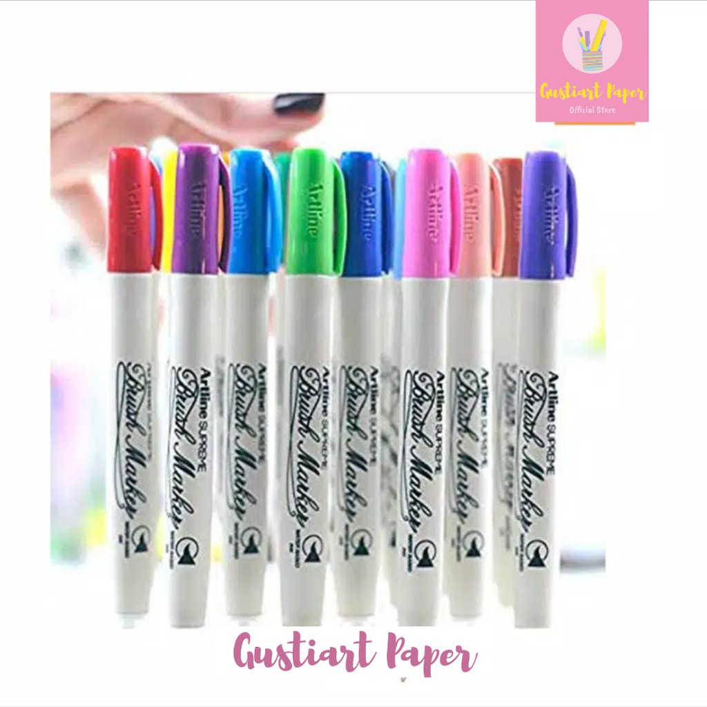 

Brush Marker Artline Supreme / Art Calligraphy Letterling Coloring Pena Kuas Murah