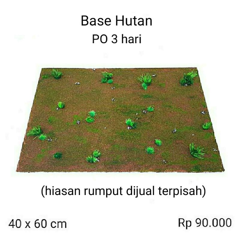 Diorama Base Hutan 40x60cm skala 1:12