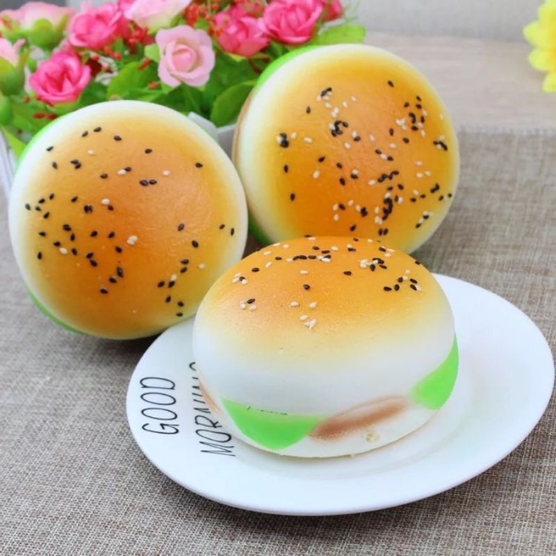 mrcaisen Mainan SQUISHY BURGER hamburger remes anak B001