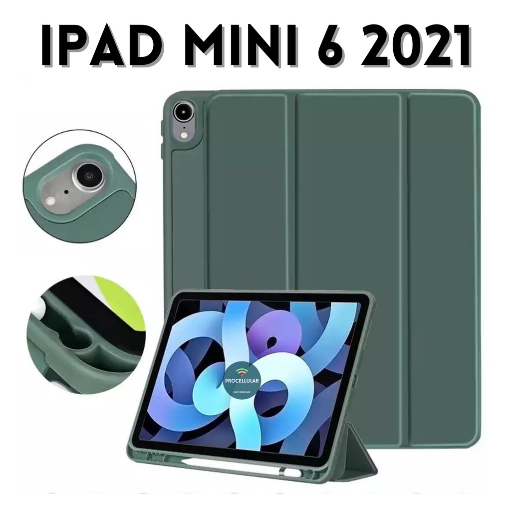 Smart Cover iPad Mini 6 2021 Flip Case With Pencil Slot Holder Casing