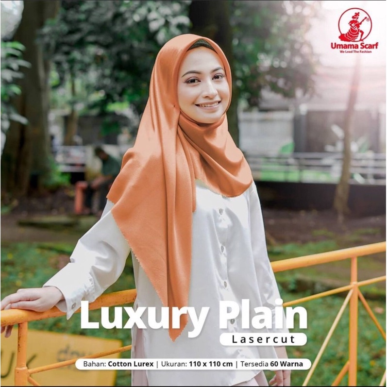 LUXURY PLAIN LC BY UAMAMA SCARF TEPI LACER CUT HIJAB/KERUDUNG GLOWING PESTA MEWAH SEGI EMPATi-4