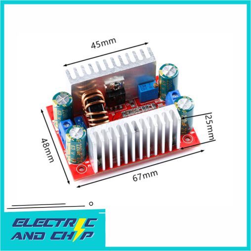 Modul Step Up DC-DC 400W 15A Step-Up Boost Converter 8.5-50V to 10-60V