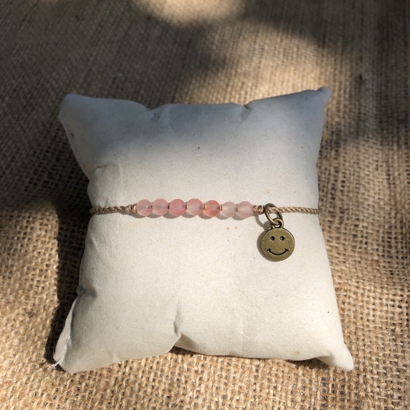 Makhco - Gelang batu alam Rose quartz gemstone