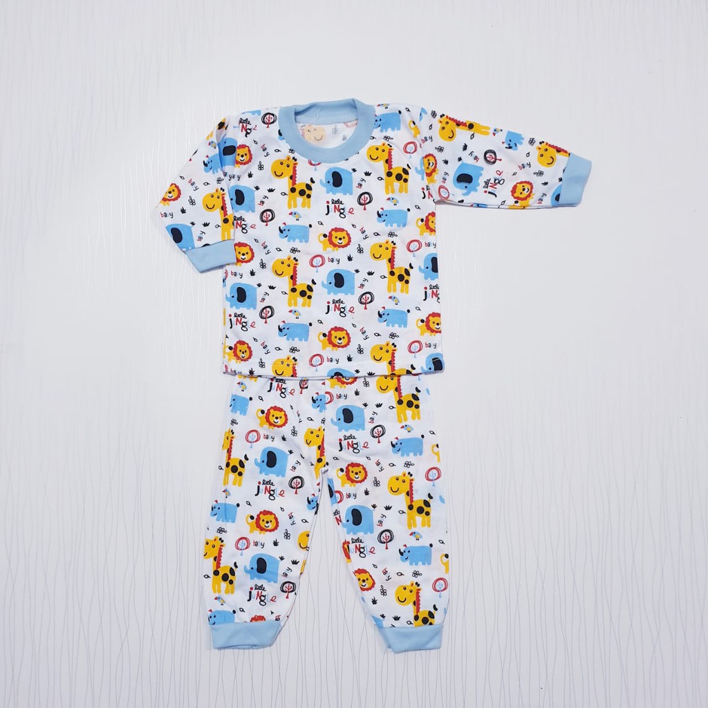 setelan piyama anak unisex animal usia 0-18 bulan / baju  tidur bayi &lt; 1 tahun