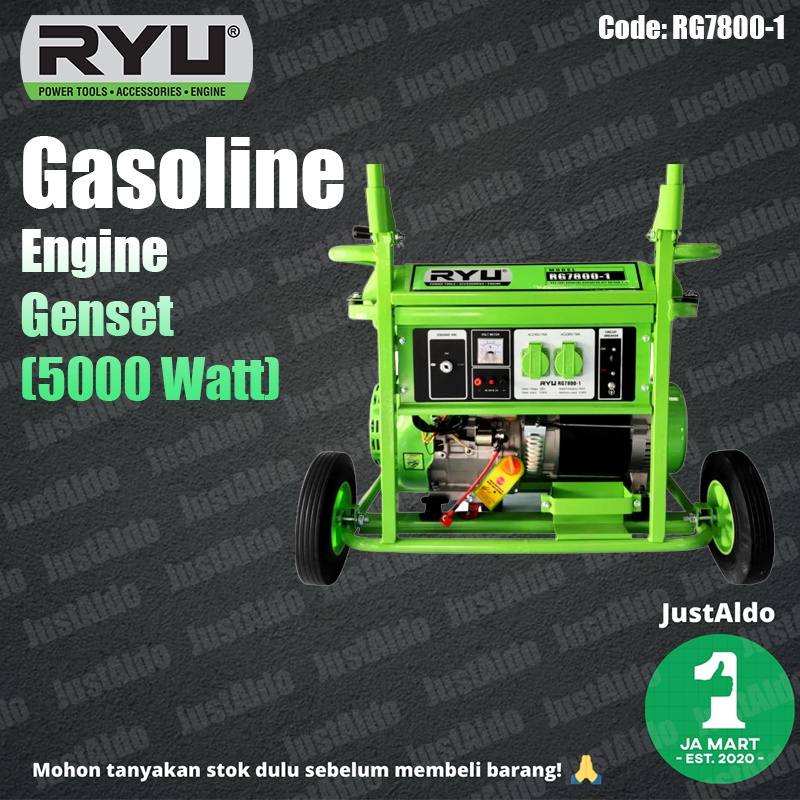 Mesin Genset RG7800-1 5000 Watt Ryu Generator