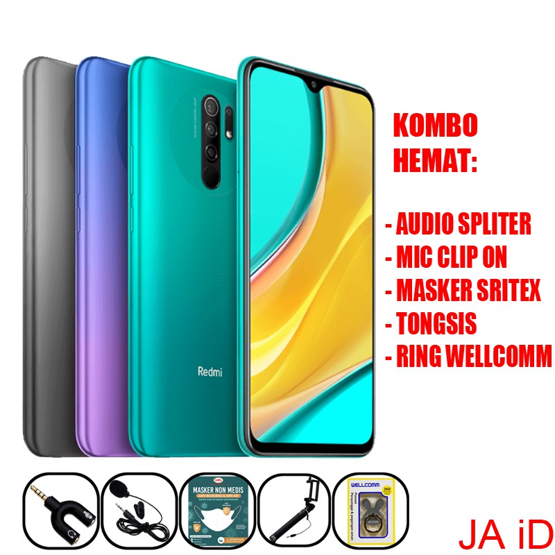 XIAOMI REDMI 9 4/64 3/32 RESMI | Shopee Indonesia