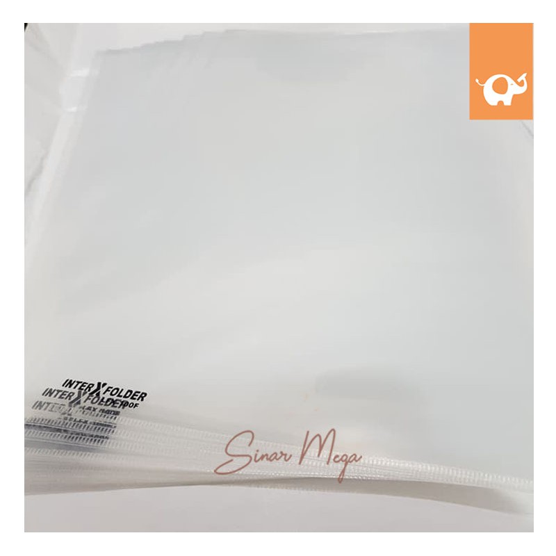 

JUAL LUSINAN Inter X Folder Map L F4 Transparant / Clear Sleeve Plastik Murah
