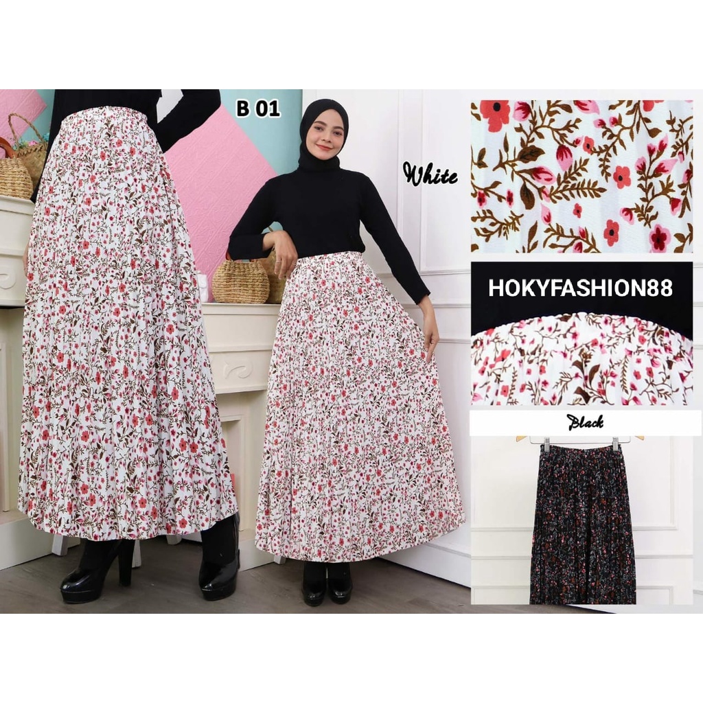 ROK PLISKET MOTIF FLOWERS  LILY // ROK MOTIF PLISKET FLOWERS LILY // ROK MOTIF BUNGA // ROK BUNGA LILY