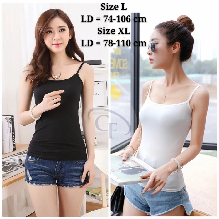 TankTop Square Polos | TankTop Wanita Tali Kecil | Tank Top Crop | Tanktop Polos