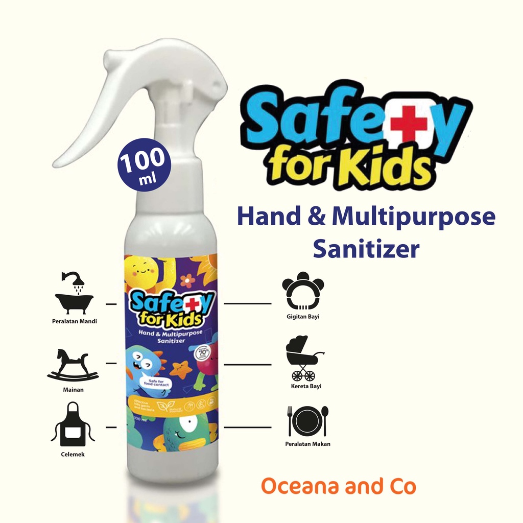 HAND SANITIZER FOOD GRADE AMAN UNTUK ANAK By SAFETY FOR KIDS 100ml
